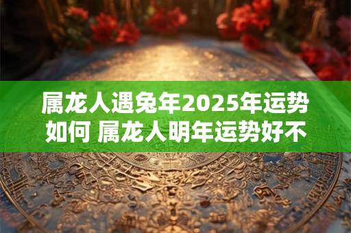 属龙人遇兔年2025年运势如何 属龙人明年运势好不好