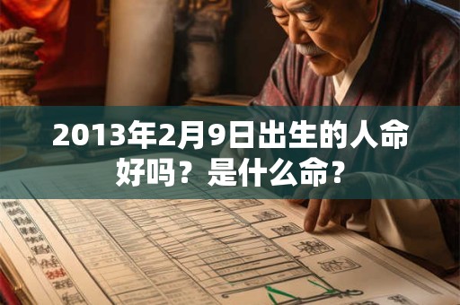 2013年2月9日出生的人命好吗？是什么命？