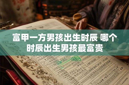 富甲一方男孩出生时辰 哪个时辰出生男孩最富贵