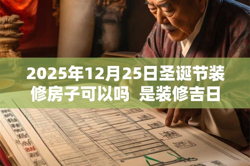 2025年12月25日圣诞节装修房子可以吗  是装修吉日吗
