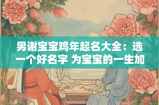 男谢宝宝鸡年起名大全：选一个好名字 为宝宝的一生加持！