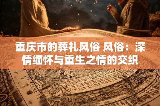 重庆市的葬礼风俗 风俗：深情缅怀与重生之情的交织