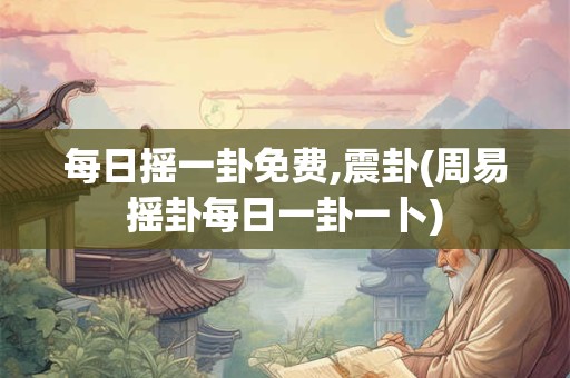 每日摇一卦免费,震卦(周易摇卦每日一卦一卜)