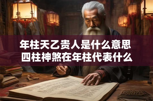 年柱天乙贵人是什么意思 四柱神煞在年柱代表什么