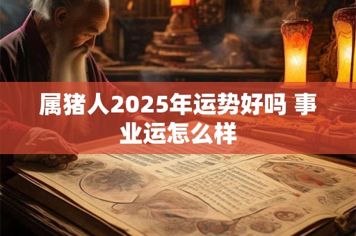 属猪人2025年运势好吗 事业运怎么样