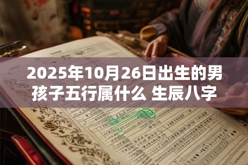 2025年10月26日出生的男孩子五行属什么 生辰八字取名