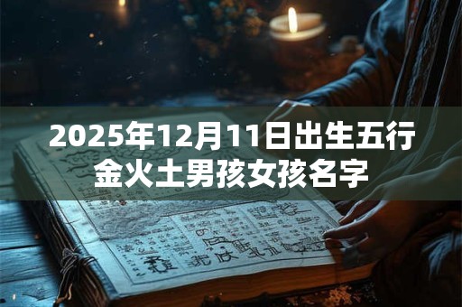 2025年12月11日出生五行金火土男孩女孩名字