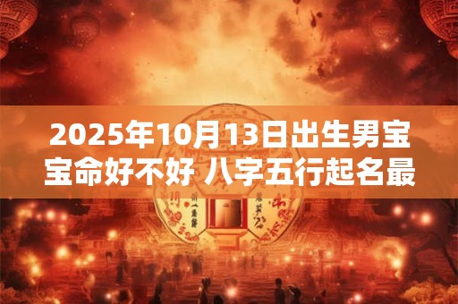 2025年10月13日出生男宝宝命好不好 八字五行起名最全款