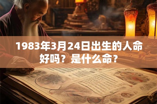 1983年3月24日出生的人命好吗？是什么命？