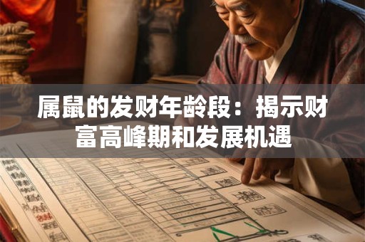属鼠的发财年龄段：揭示财富高峰期和发展机遇