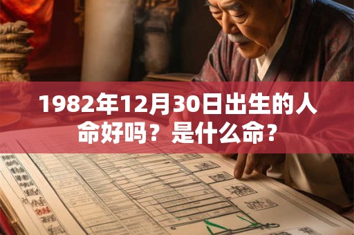1982年12月30日出生的人命好吗？是什么命？