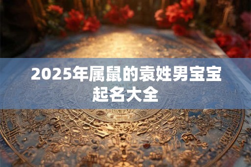 2025年属鼠的袁姓男宝宝起名大全