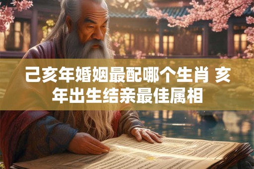 己亥年婚姻最配哪个生肖 亥年出生结亲最佳属相
