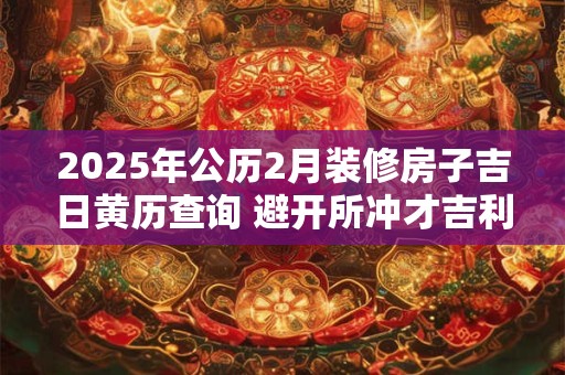 2025年公历2月装修房子吉日黄历查询 避开所冲才吉利