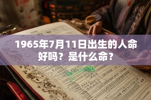 1965年7月11日出生的人命好吗？是什么命？