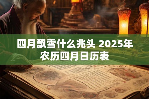 四月飘雪什么兆头 2025年农历四月日历表