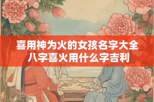 喜用神为火的女孩名字大全 八字喜火用什么字吉利