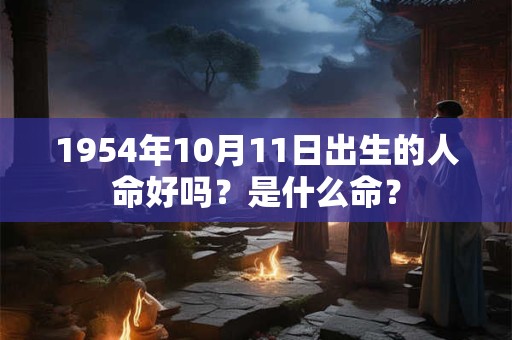 1954年10月11日出生的人命好吗？是什么命？