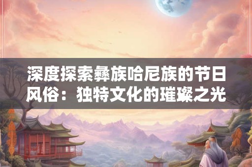 深度探索彝族哈尼族的节日风俗：独特文化的璀璨之光