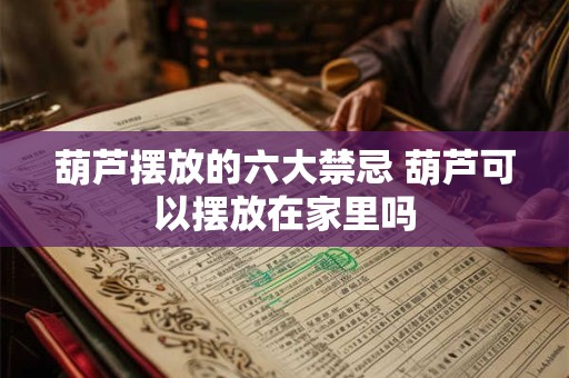 葫芦摆放的六大禁忌 葫芦可以摆放在家里吗