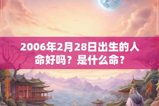 2006年2月28日出生的人命好吗？是什么命？