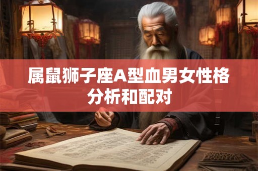 属鼠狮子座A型血男女性格分析和配对