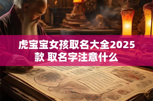 虎宝宝女孩取名大全2025款 取名字注意什么