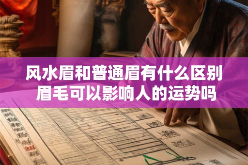 风水眉和普通眉有什么区别 眉毛可以影响人的运势吗