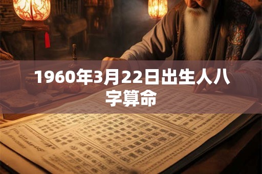 1960年3月22日出生人八字算命