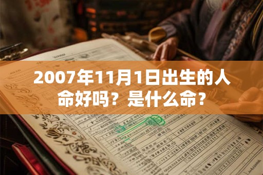 2007年11月1日出生的人命好吗？是什么命？