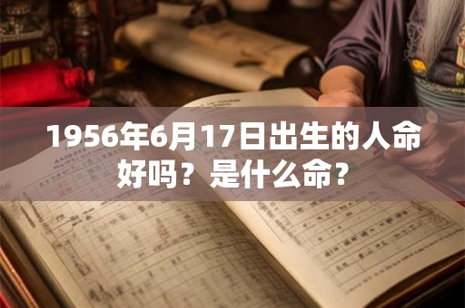 1956年6月17日出生的人命好吗？是什么命？