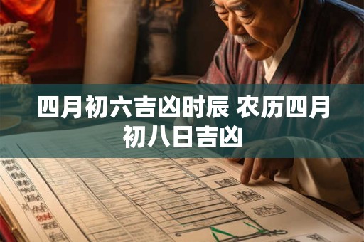 四月初六吉凶时辰 农历四月初八日吉凶