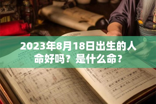 2023年8月18日出生的人命好吗？是什么命？