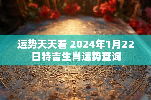 运势天天看 2024年1月22日特吉生肖运势查询