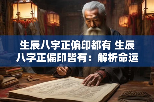 生辰八字正偏印都有 生辰八字正偏印皆有:解析命运之谜 生辰八字正偏印都有 生辰八字正偏印皆有:解析命运之谜