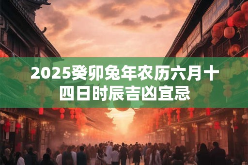 2025癸卯兔年农历六月十四日时辰吉凶宜忌 2025癸卯兔年农历六月十四日时辰吉凶宜忌