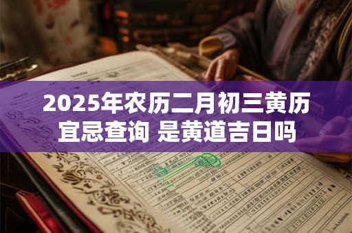 2026年农历二月初三黄历宜忌查询 是黄道吉日吗