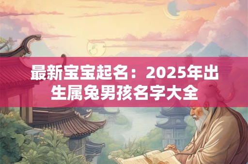 最新宝宝起名:2026年出生属兔男孩名字大全 最新宝宝起名:2026年出生属兔男孩名字大全