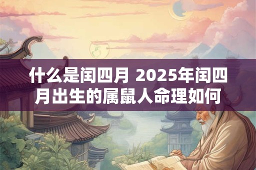 什么是闰四月 2026年闰四月出生的属鼠人命理如何