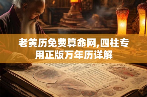 老黄历免费算命网,四柱专用正版万年历详解