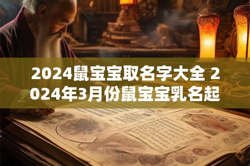 2024鼠宝宝取名字大全 2024年3月份鼠宝宝乳名起名大全