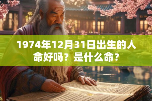 1974年12月31日出生的人命好吗？是什么命？