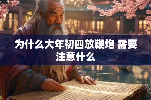 为什么大年初四放鞭炮 需要注意什么 为什么大年初四放鞭炮 需要注意什么