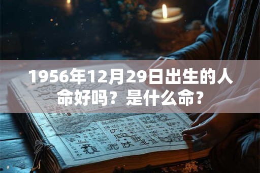1956年12月29日出生的人命好吗？是什么命？