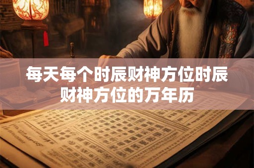 每天每个时辰财神方位时辰财神方位的万年历