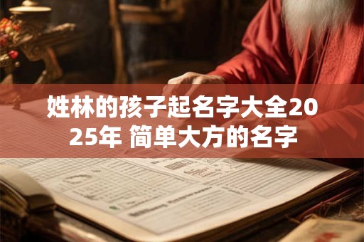 姓林的孩子起名字大全2025年 简单大方的名字
