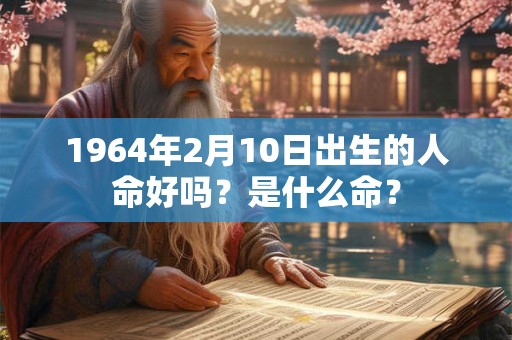1964年2月10日出生的人命好吗？是什么命？