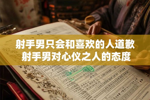 射手男只会和喜欢的人道歉 射手男对心仪之人的态度