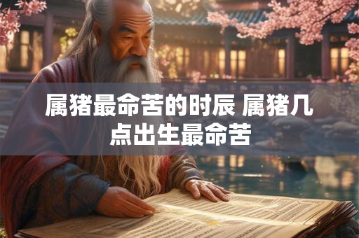 属猪最命苦的时辰 属猪几点出生最命苦