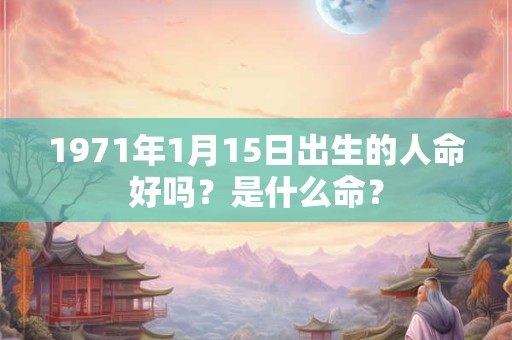 1971年1月15日出生的人命好吗？是什么命？